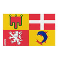 Miniatyrbild 1 av 3: Flagga Auvergne-Rhône-Alpes – 90 x 150 cm – Hållbar Polyester – 2 Metallöglor – Inomhus / Utomhus – Pixelforma