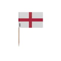 Miniatyrbild 1 av 3: Tandpetare med Englands flagga - 12 cm - 100 stycken - Syntetmaterial - Bambuspets - Pixelforma