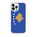 Miniatyrbild 1 av 2: Telefonfodral – Kosovos flagga – Compatibel med iPhone 13 Pro Max – Mjuk fodral – Slitstark och stötresistent – Silikon – Pixelforma