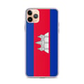 Miniatyrbild 1 av 2: Telefonfodral – Kambodjas flagga – Kompatibel med iPhone 11 Pro Max – Flexibelt fodral – Slitstarkt och stötbeständigt – Silikon – Pixelforma