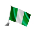Miniatyrbild 1 av 3: Sugrörsflagga – Nigerias flagga – 27 x 35 cm – Polyester – Rostfritt Stål – Pixelforma
