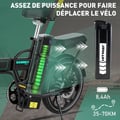 Miniatyrbild 4 av 6: HITWAY 16" hopfällbar elcykel - 36V - 8,4Ah batteri - Pedalassistent - Gratis cykelpump