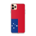 Miniatyrbild 1 av 2: Mobilskal – Samoa Flagga – Kompatibel med iPhone 11 Pro Max – Mjuk Fodral – Hållbar och Stötsäker - Silikon - Pixelforma