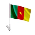 Miniatyrbild 1 av 3: Klibbande flagga Kamerun – 14 x 21 cm – Mjuk polyester – Lätt att klistra – 5 stycken – Pixelforma