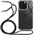 Miniatyrbild 1 av 5: Coque - AVIZAR - iPhone 16 Pro - Silikon Stötsäker - Flätad Snodd - Transparent