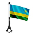 Miniatyrbild 1 av 3: Cykelflagga Rwanda i polyester – 14 x 21 cm – Cykelflagga – 5 stycken