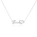 Miniatyrbild 1 av 2: Collier - AGATO - Love AGS1574/47 - Sterling silver 925 - Pärlhänge i zirkon - Justerbar längd 42-47 cm