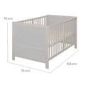Miniatyrbild 5 av 6: Lit Bebis Evolution 70 x 140 ROBA Easy Sleep - Inkluderade Transformationshörn - Trä / Grå