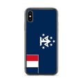 Miniatyrbild 1 av 2: Telefon Skal – Franska Antarktis Flagga – Kompatibel med iPhone XS – Mjuk Fodral – Stöttålig och Chockresistent – Pixelforma