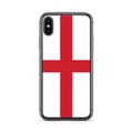 Miniatyrbild 1 av 2: Mobilskal – Englands flagga – Kompatibel med iPhone XS – Mjukt fodral – Slitstarkt och stöttåligt - Silikon - Pixelforma
