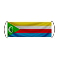 Miniatyrbild 1 av 3: Rullbanner – Komorerna flagga – 24 x 70 cm – Polyester – Handflagga – Pixelforma