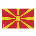 Miniatyrbild 1 av 3: Flagga Nordmakedonien – 192 x 288 cm – Hållbar Polyester – 2 Metallöglor – Inomhus / Utomhus – Pixelforma
