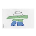 Miniatyrbild 1 av 3: Nunatsiavut-flagg – 90 x 150 cm – Hållbar polyester – 2 metallöglor – Inomhus / Utomhus – Pixelforma