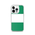 Miniatyrbild 1 av 2: Mobilskal – Nigeriansk flagga – Kompatibel med iPhone 14 Pro – Flexibelt skal – Slagtåligt och stötsäkert – Silikon – Pixelforma