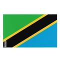 Miniatyrbild 1 av 3: Tanzanias flagga – 192 x 288 cm – Hållbar polyester – 2 metallöglor – Inomhus / Utomhus – Pixelforma