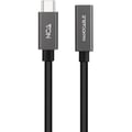 Miniatyrbild 2 av 2: NANOCABLE 10.01.4402 - USB 3.2 Gen2x2 20Gbps 3A-kabel, 4K/60Hz, USB-C hane till USB-C hona, svart, 2 m
