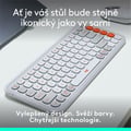 Miniatyrbild 3 av 4: Logitech Pop Ikon Tangentbord, äggskalsfärgad - US INTL