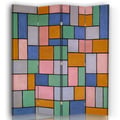 Miniatyrbild 1 av 4: Legendarte - Screen - Skiljevägg med dubbelsidig tryckkomposition i dissonanser - Theo van Doesburg cm. 145x170 (4x)