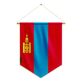 Miniatyrbild 1 av 3: Fanion – Flagga från Mongoliet – 30 x 45 cm – Polyester – Att hänga – Pixelforma