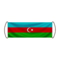 Miniatyrbild 1 av 3: Rullande Banner – Azerbajdzjans Flagga – 17 x 50 cm – Polyester – Handflagga – Pixelforma