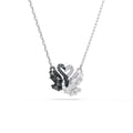 Miniatyrbild 1 av 2: Halsband - SWAROVSKI - Svart och vit svan - Silver - 45 cm - Justerbar 40-45 cm