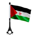 Miniatyrbild 1 av 3: Cykelflagga Västra Sahara demokratiska arabiska republiken i polyester – 14 x 21 cm – Cykelflagga – 5 stycken