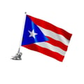Miniatyrbild 1 av 3: Sugstång – Puerto Ricos flagga – 27 x 35 cm – Polyester – Rostfritt stål – Pixelforma
