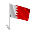 Miniatyrbild 1 av 3: Klistret flagga Bahrain – 14 x 21 cm – Mjuk polyester – Lätt att klistra – 1 styck – Pixelforma