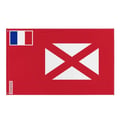 Miniatyrbild 1 av 3: Flagga för det franska protektoratet Wallis och Futuna (1887-1910) – 96 x 144 cm – Polyester – Metallöglor – Hållbar