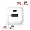 Miniatyrbild 3 av 5: USB C laddare - SWISSTEN - 35W - Quick Charge 4.0 - Dubbel utgång - Integrerad säkerhet