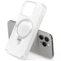 Miniatyrbild 2 av 6: Coque MagSafe för iPhone 15 Pro Stöttålig med Fällbart Stöd Vit