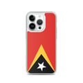 Miniatyrbild 1 av 2: Mobilskal – Östtimors flagga – Kompatibel med iPhone 14 Pro – Mjukt skal – Slitstarkt och stötavvisande – Silikon - Pixelforma