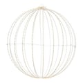 Miniatyrbillede 4 af 6: 3D Lysende Kugle Ø40cm Hvid Sølv Metal Pro 720 Micro LED Blitz Diamant Lotti
