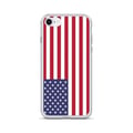 Miniatyrbild 1 av 2: Mobilskal – USA:s flagga – Kompatibel med iPhone 8 – Mjuk skydd – Slitstark och stöttålig – Silikon – Pixelforma