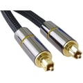 Miniatyrbillede 1 af 4: PremiumCord optisk lydkabel Toslink, OD:7mm, guld-metal design nylon 3m