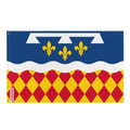 Miniatyrbild 1 av 3: Charente-flagga – 64 x 96 cm – Hållbar polyester – 2 metallöglor – Inomhus / Utomhus – Pixelforma