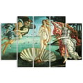 Miniatyrbild 1 av 4: Målning, tryck på duk - Venus Sandro Botticellis födelse cm. 150x100 Typ A2 (5 paneler)
