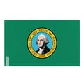 Miniatyrbild 1 av 3: Delstatens flagga i Washington – 90 x 150 cm – Hållbar polyester – 2 metallöglor – Inomhus / Utomhus – Pixelforma