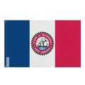 Miniatyrbild 1 av 3: Flagga för staden Bayonne (New Jersey) – 160 x 240 cm – Polyester – Järnöglor – Hållbar
