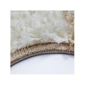 Miniatyrbild 4 av 4: Tassel Shaggy mat med lång lugg i flera färger och storlekar att välja mellan (60x110 cm - Brun-Vit-Beige)