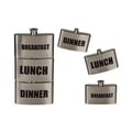 Miniatyrbild 3 av 4: Kolv 3 metallfack frukost lunch middag