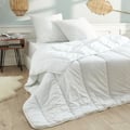 Miniatyrbild 3 av 6: Pack Duvet Blanrêve 260 x 240 cm + 2 Kuddar 60 x 60 + Pölse 160 Serie "Mjukhet" behandlad mot Dammt mites - Vit -
