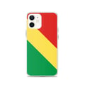 Miniatyrbild 1 av 2: Telefonfodral – Republiken Kongos flagga – Kompatibel med iPhone 12 – Mjukfodral – Hållbar och Stötabsorberande – Pixelforma