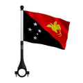 Miniatyrbild 1 av 3: Flagga Cykel Papua Nya Guinea i Polyester – 14 x 21 cm – Cykelflagga – 5 stycken