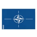 Miniatyrbild 1 av 3: NATO-flagg – 96 x 144 cm – Hållbar Polyester – 2 Metallöglor – Inomhus / Utomhus – Pixelforma