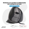 Miniatyrbild 3 av 3: Ergonomisk mus - Evoluent - VerticalMouse D Small - Laser 2600 dpi - 5 programmerbara knappar - Trådad