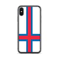 Miniatyrbild 1 av 2: Mobilskal – Färöarnas flagga – Kompatibel med iPhone XS – Mjuk skal – Slitstark och stötabsorberande - Silikon - Pixelforma