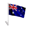 Miniatyrbild 1 av 3: Klädd flagga Australien – 14 x 21 cm – Mjuk polyester – Lätt att fästa – 1 styck – Pixelforma