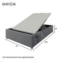 Pikkukuva 4 / 6: Lit - MUVOE - 90 x 190 cm - Pehmustettu - USB-C - Massiivipuu - Harmaa