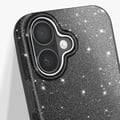 Miniatyrbild 2 av 6: Glitteret skal för iPhone 16 Stötresistent Glittrande Svart